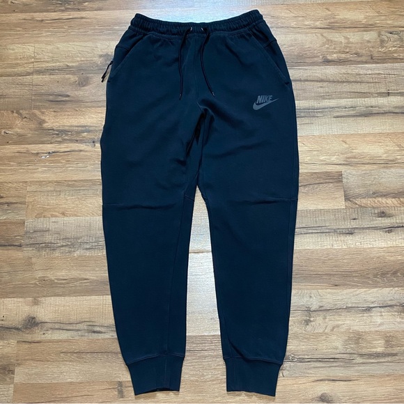 Nike Tech Fleece Zip up Hoodie Sweatpants Triple Black Sweatsuit Matching Set - Picture 6 of 10